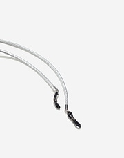 LEATHER ROUND CORD - SILVER